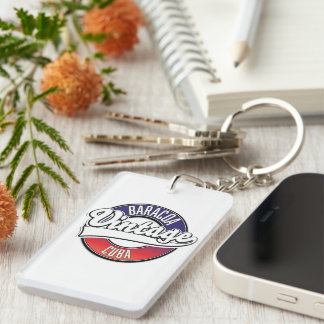 Baracoa cuba vintage logo keychain