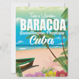 Baracoa Guantánamo Prov Cuba beach vacation poster Invitation