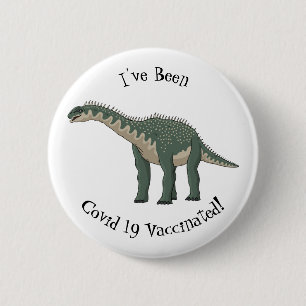 Barapasaurus cartoon illustration 2 inch round button