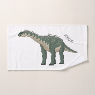Barapasaurus cartoon illustration bath towel set