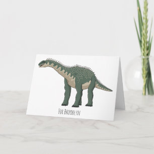 Barapasaurus cartoon illustration card