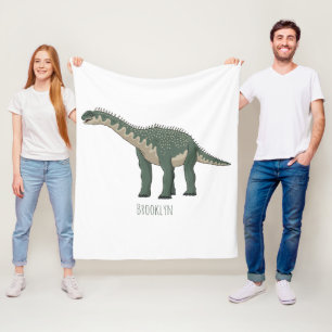 Barapasaurus cartoon illustration fleece blanket