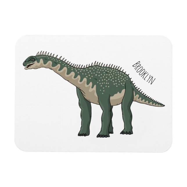 Barapasaurus cartoon illustration magnet (Horizontal)
