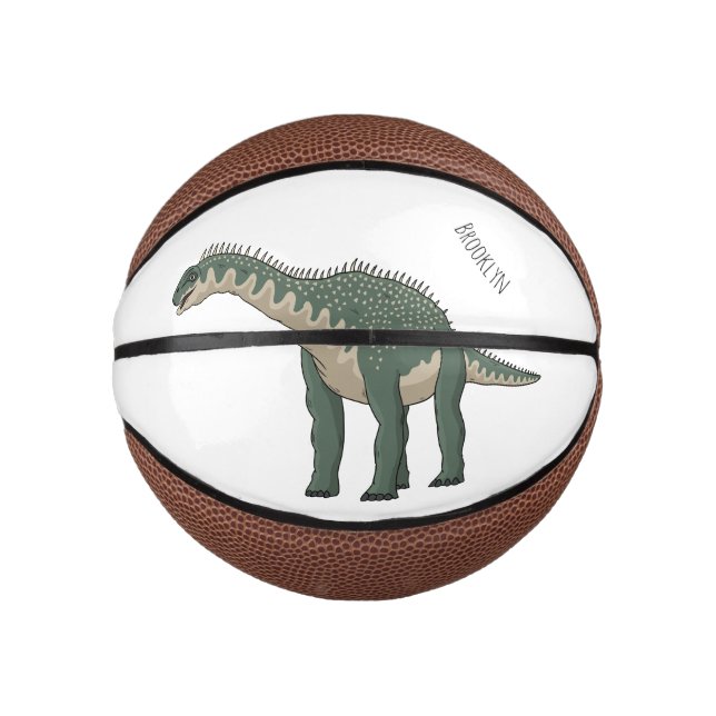 Barapasaurus cartoon illustration mini basketball (Front)