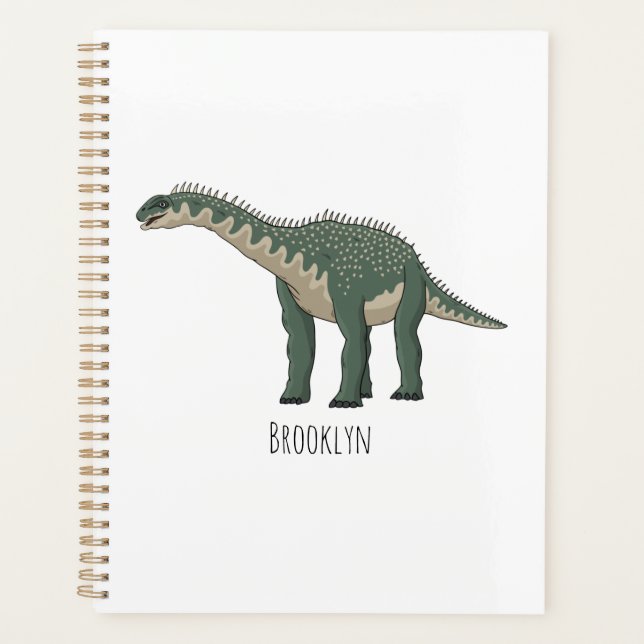 Barapasaurus cartoon illustration planner (Front)
