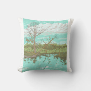 Barataria Preserve in New Orleans WPA Poster Throw Pillow