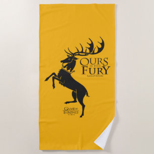 Baratheon Sigil - Ours is the Fury Beach Towel