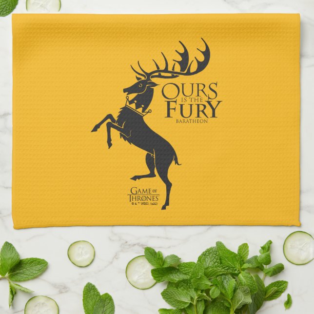 Baratheon Sigil - Ours is the Fury Kitchen Towel (Folded)