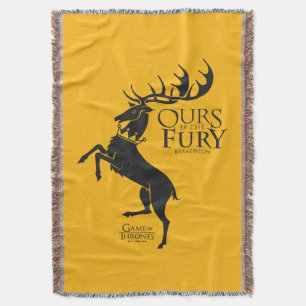 Baratheon Sigil - Ours is the Fury Throw Blanket