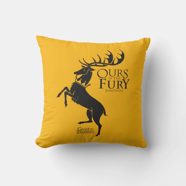 Baratheon Sigil - Ours is the Fury Throw Pillow (Front)