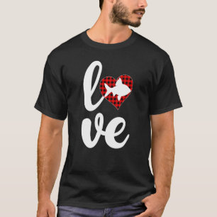 Barb Fish Buffalo Plaid Love Barb Valentine S Day T-Shirt