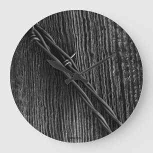 Barb wire large clock