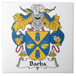 Barba Family Crest Tile<br><div class="desc">Barba Coat Of Arms</div>