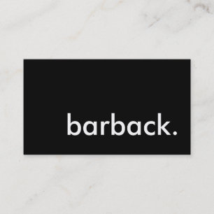 barback. business card