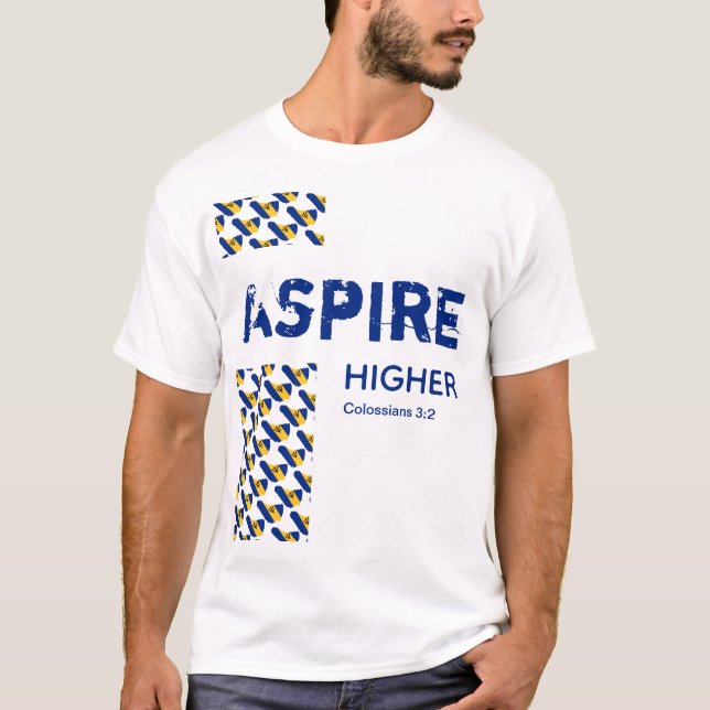 Barbade ASPIRE HAUT Écriture Inspirationnelle (Devant)