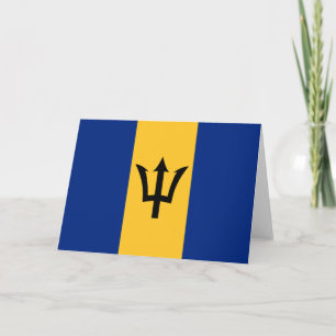 Barbadian Flag (Barbados) (Bajan) Card