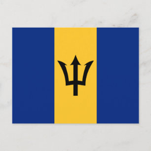 Barbadian Flag (Barbados) (Bajan) Postcard