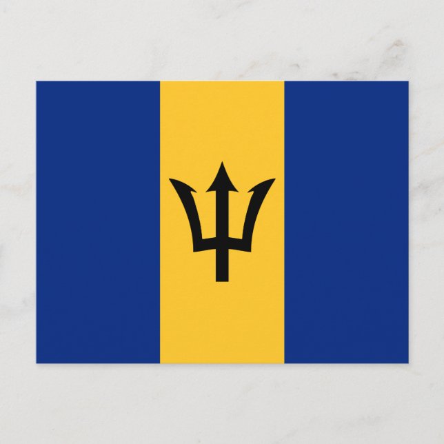 Barbadian Flag (Barbados) (Bajan) Postcard (Front)