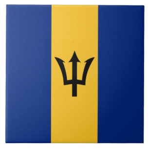 Barbadian Flag (Barbados) (Bajan) Tile