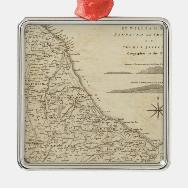 Barbadoes Metal Ornament (Front)