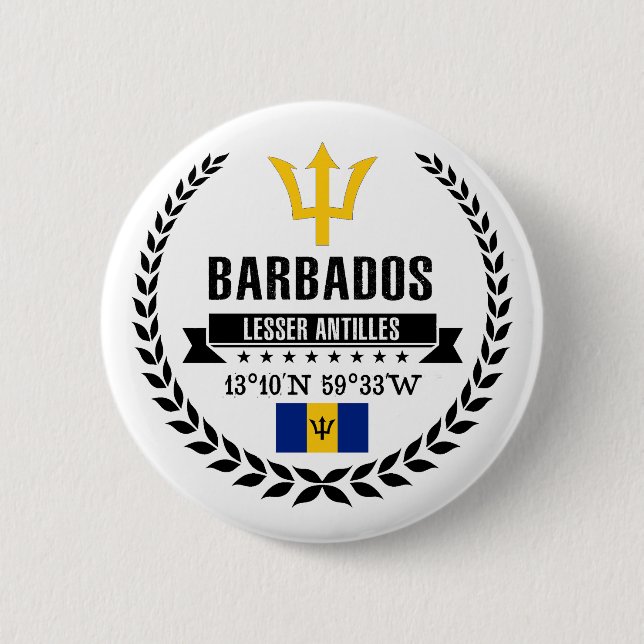 Barbados 2 Inch Round Button (Front)