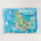 Barbados Antilles Illustrated Caribbean Travel Map