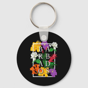 Barbados Bajan Wildflower Pride Floral  Keychain
