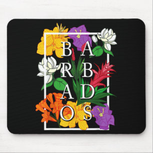 Barbados Bajan Wildflower Pride Floral Mouse Pad