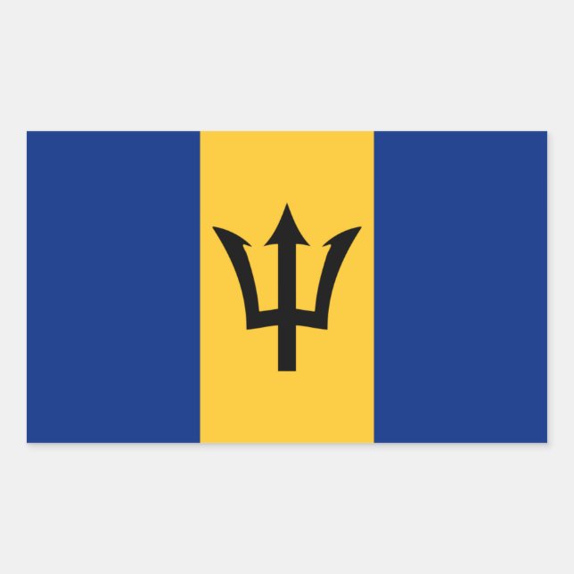 Barbados/Barbadian/Bajuns Flag Sticker (Front)