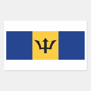 Barbados/Barbadian/Bajuns Flag Sticker