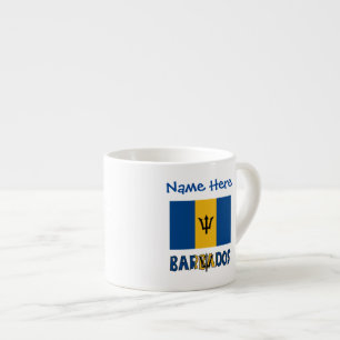 Barbados Barbadian Flag Blue Personalization Espresso Cup