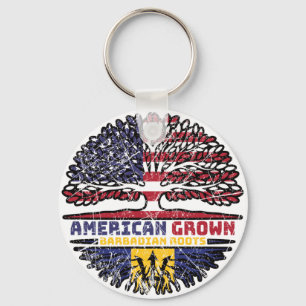 Barbados Barbadian US American USA United States Keychain