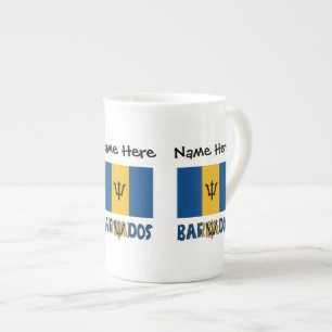 Barbados Barbarian Flag Personalized  Bone China Mug