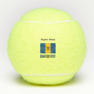 Barbados Barbarian Flag Personalized Name Tennis Balls