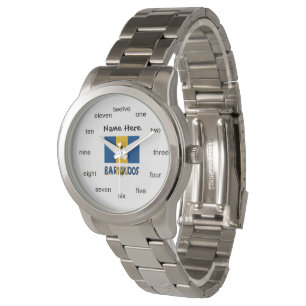 Barbados Barbarian Flag Personalized Name Watch