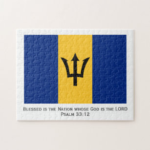 BARBADOS   Blessed Nation   BARBADIAN FLAG Jigsaw Puzzle