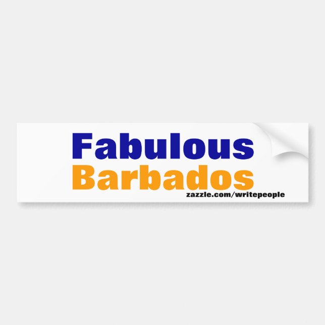 barbados bumper sticker (Front)