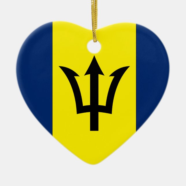 Barbados Ceramic Ornament (Front)