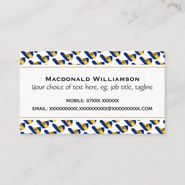BARBADOS Christian Scripture John 3:16 Business Card (Front)