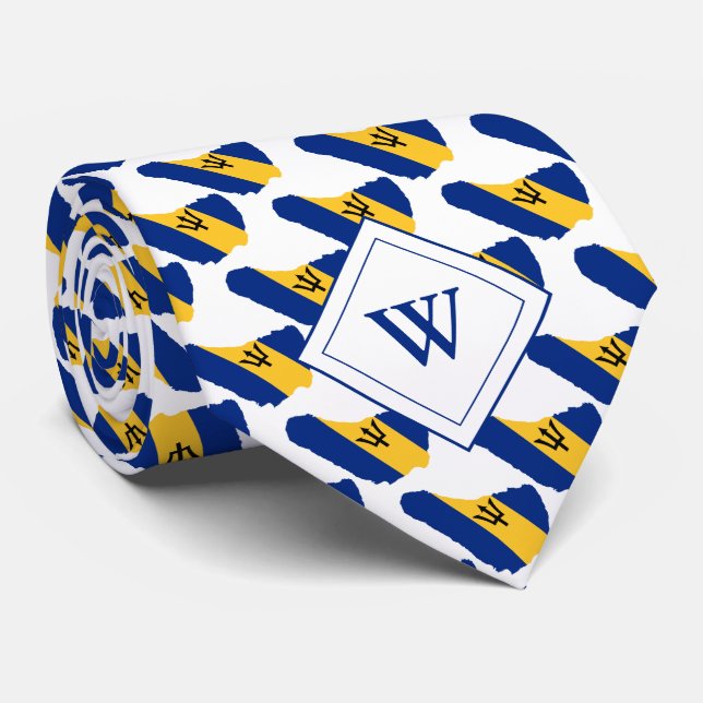 BARBADOS Christian Scripture Monogram Tie (Rolled)