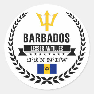 Barbados Classic Round Sticker