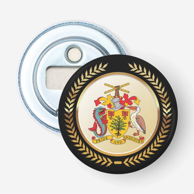 Barbados Coat of Arms Bottle Opener (Front)