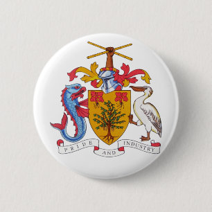 barbados emblem 2 inch round button