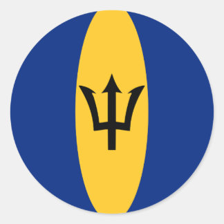Barbados Fisheye Flag Sticker