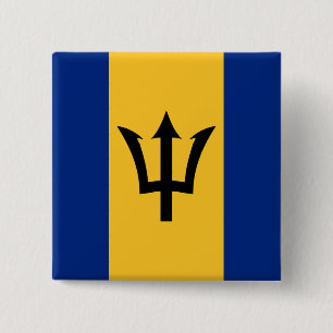 Barbados Flag 2 Inch Square Button