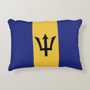 Barbados flag accent pillow