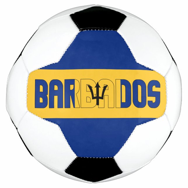 Barbados Flag Adorable Patriotic Soccer Ball (Front)