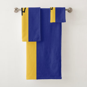 Barbados flag bath towel set