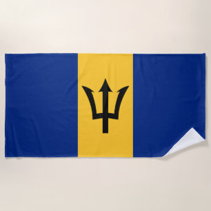 Barbados Flag Beach Towel