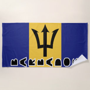 Barbados Flag Beach Towel